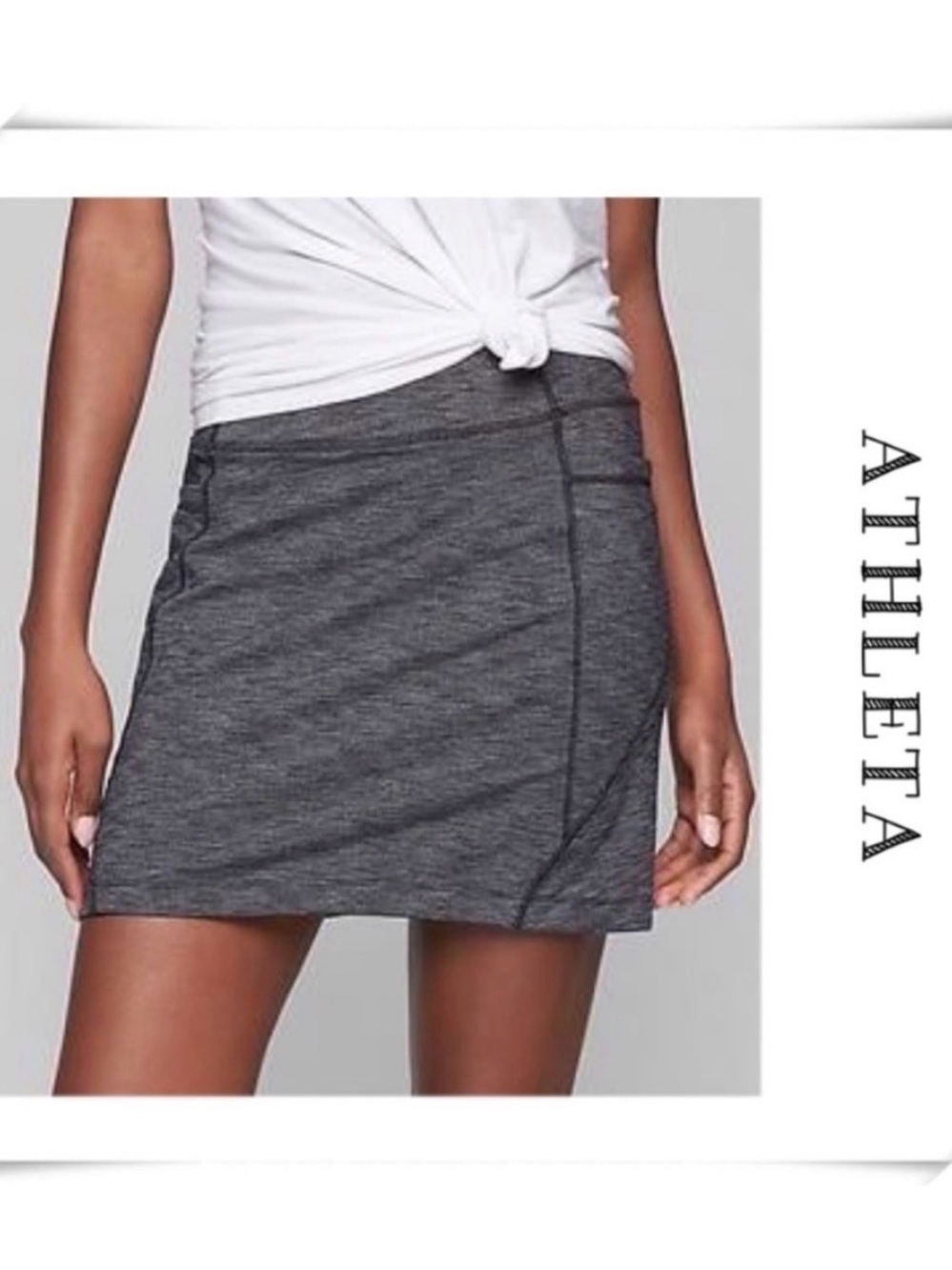 Athleta Excursion Skirt Skort Charcoal Grey Medium